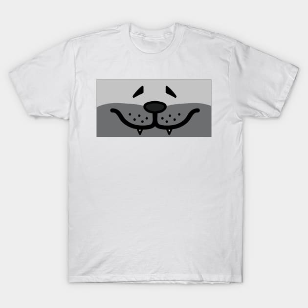Grey Fox face T-Shirt by disharmonicdoodles